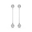 Swarovski Swarovski Oorbellen 5732273 Una Zilverkleurig Dubbele Oorstekers met Witte Stenen Hangers