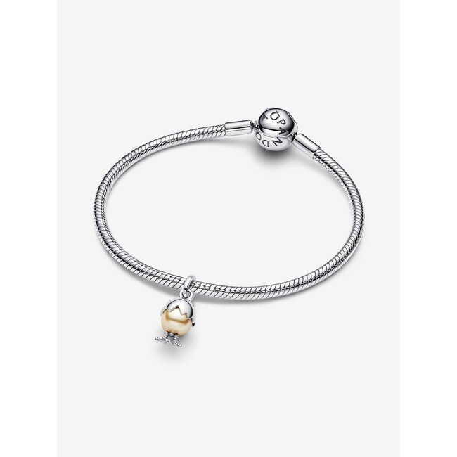 Pandora Pandora Bedel 793748C01 Zilver Paasei met Geelgouden Parel