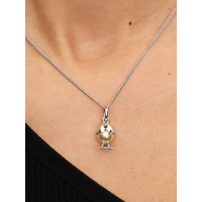 Pandora Pandora Bedel 793748C01 Zilver Paasei met Geelgouden Parel