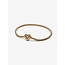 Pandora Pandora Armband 563758C01-18 Zilver met Geelgouden Plating Levensboom in Hart met Zirkonia Maat 18