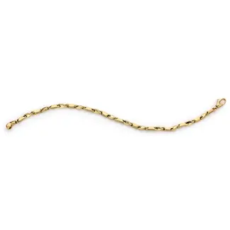 Monzario Monzario Armband 1186-A 14k Geelgoud Fantasieschakel 3,2mm 19.5cm