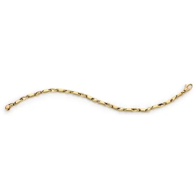 Monzario Monzario Armband 1186-A 19.5cm 14k Geelgoud Fantasieschakel 3,2mm 19.5cm