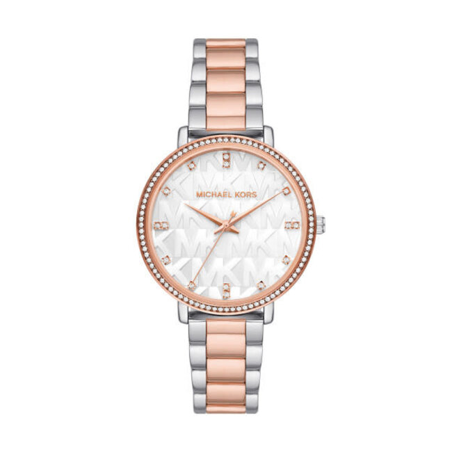 Michael Kors Michael Kors Horloge MK4920 Staal Bicolor Rosekleurige Plating met Zirkonia 38mm