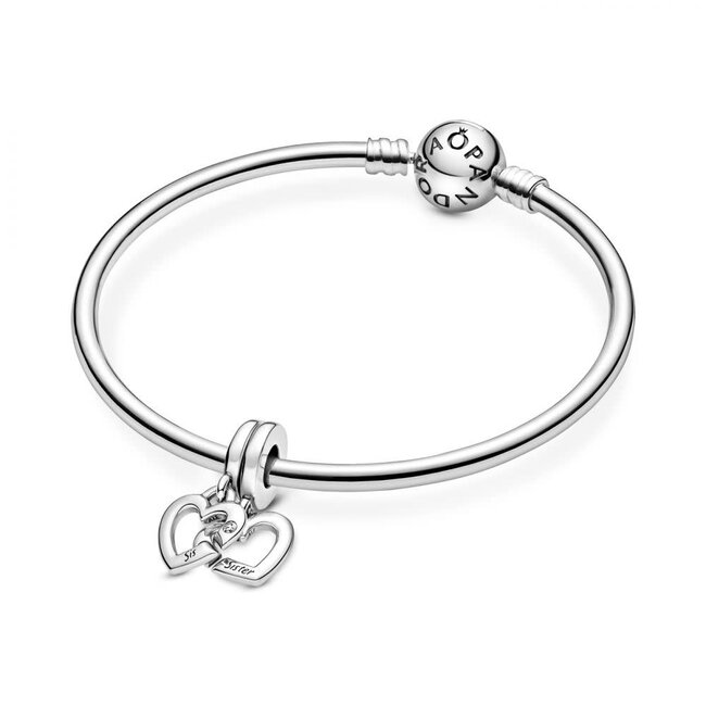 Pandora Pandora Bedel 799538C01 Zilver 2x Hart Sis Sister