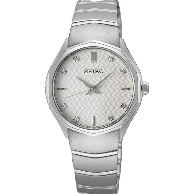 Seiko Seiko Horloge SUR615P1 Staal Quartz Saffierglas Diamant 50m Waterdicht 31mm