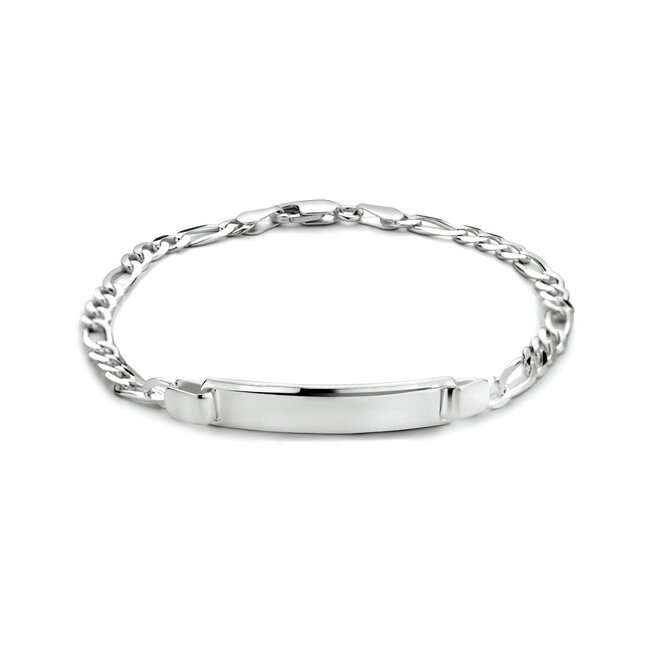 Blinckers Jewellery Huiscollectie BJ Armband 10.21738 Zilver Plaat Graveerbaar 19cm