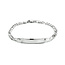 Blinckers Jewellery Huiscollectie BJ Armband 10.21738 Zilver Plaat Graveerbaar 19cm