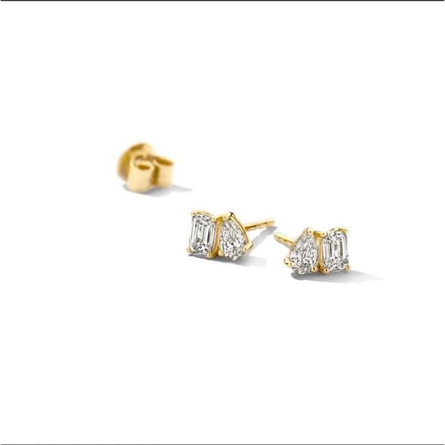 Blush Blush Oorbellen LG7027Y 14k Geelgoud met 2x0,15/2x0,10crt G VS 1 Lab Grown Diamant