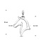 Blinckers Jewellery Huiscollectie BJ Hanger 13.41836 Zilver Paard 15.5 x 11mm