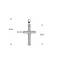 Blinckers Jewellery Huiscollectie BJ Hanger 13.36805 Zilver Kruis met Zirkonia 20 x 12.5mm