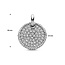 Blinckers Jewellery Huiscollectie BJ Hanger 13.41991 Zilver Rond met Gedraaide rand en met Zirkonia 14mm