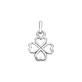 Blinckers Jewellery Huiscollectie BJ Hanger 13.41923 Zilver Klaver Vier Hart 13 x 10mm