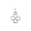 Blinckers Jewellery Huiscollectie BJ Hanger 13.41923 Zilver Klaver Vier Hart 13 x 10mm