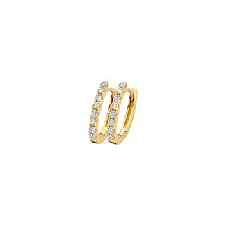 Blush Blush Oorbellen LG7006Y 14k Geelgoud met 0,24crt H SI Briljant geslepen Labgrown Diamant 1.7mm x 12.8mm