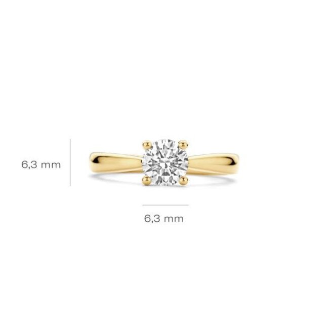 Blush Blush Ring LG1005Y/54 14k Geelgoud 1.00crt H SI Briljant Geslepen Labgrown Diamant Maat 54