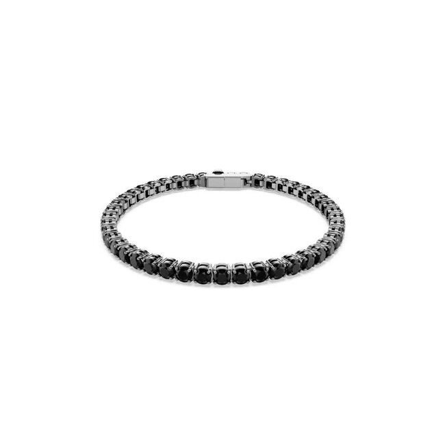 Swarovski Swarovski Armband 5696030 Tennis met Zwarte Coating en Zwart Swarovski Kristallen 17.5cm