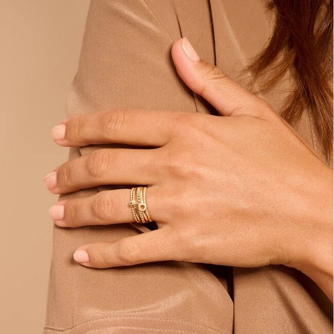 Blush Blush Ring 1195YGO/54 14k Geelgoud Bolletjes Maat 54