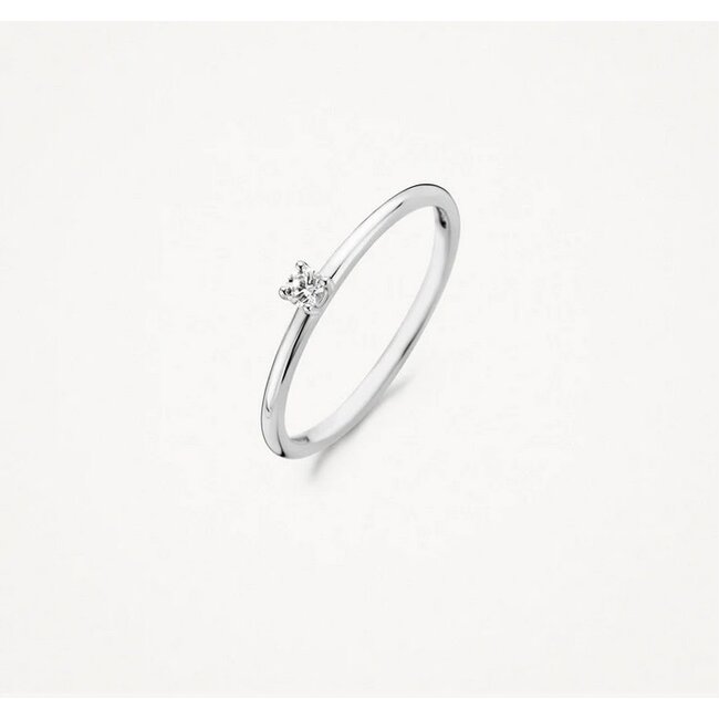 Blush Blush Ring 1200WZI/54 14k Witgoud met Zirkonia Maat 54
