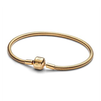Pandora Pandora Armband 563390C00-16 Zilver met Geelgouden Plating en Pandora Slot Rond Maat 16
