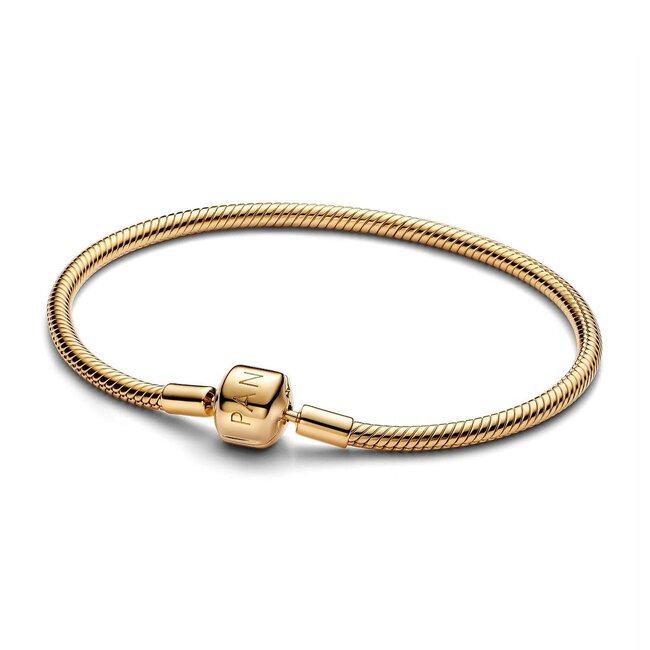 Pandora Pandora Armband 563390C00-16 Zilver met Geelgouden Plating en Pandora Slot Rond Maat 16
