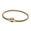 Pandora Pandora Armband 563390C00-16 Zilver met Geelgouden Plating en Pandora Slot Rond Maat 16