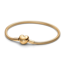 Pandora Pandora Armband 563050C00-16 Zilver met 14k Geelgouden Plating en Hart Sluiting Maat 16