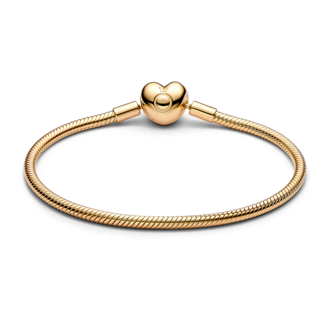 Pandora Pandora Armband 563050C00-16 Zilver met 14k Geelgouden Plating en Hart Sluiting Maat 16