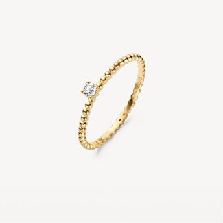 Blush Blush Ring 1215YZI/54 14k Geelgoud met Bolletjes Motief Maat 54
