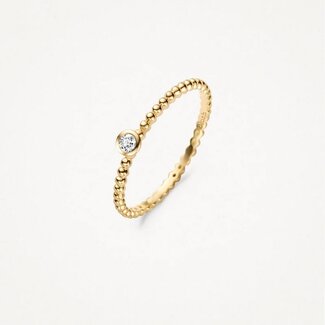 Blush Blush Ring 1216YZI/54 14k Geelgoud Bolletjes met Zirkonia Maat 54