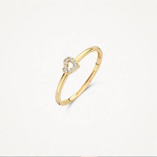 Blush Blush Ring 1231YZI/54  14k Geelgoud met Zirkonia Hart Maat 54