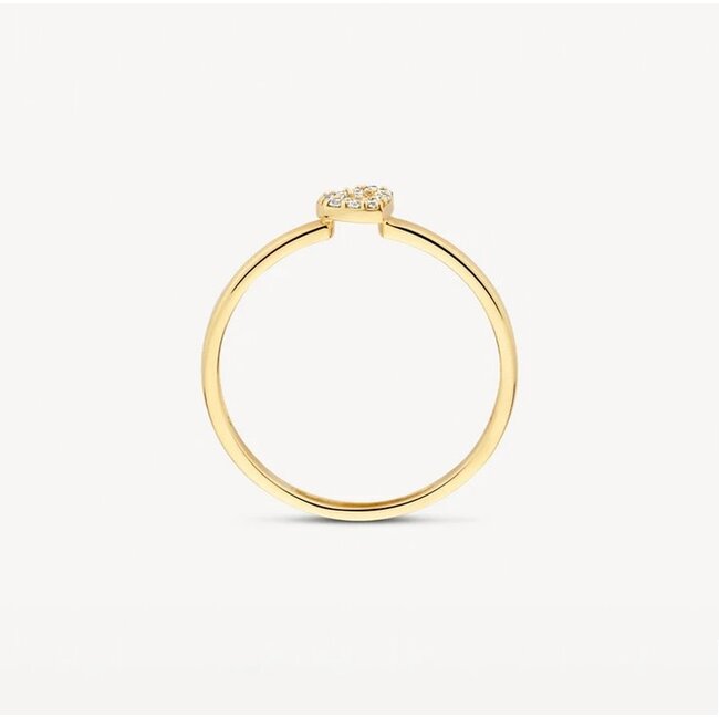 Blush Blush Ring 1231YZI/54  14k Geelgoud met Zirkonia Hart Maat 54