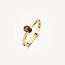 Blush Blush Ring 1242YSQ/56 14k Geelgoud met Smokey Quartz Maat 56