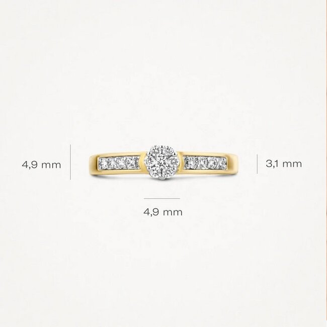 Blush Blush Ring 1624BDI/56 14k Geelgoud 0,25crt G SI Briljant geslepen Diamant Maat 56