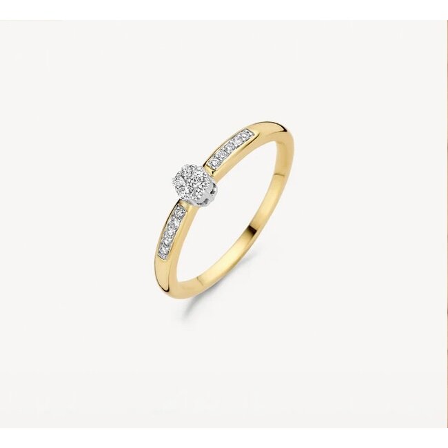 Blush Blush Ring 1625BDI/54 14k Geelgoud 0,12crt G SI Briljant geslepen Diamant Maat 54