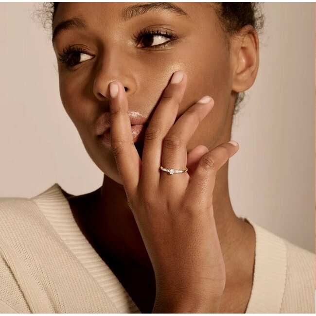 Blush Blush Ring 1625BDI/54 14k Geelgoud 0,12crt G SI Briljant geslepen Diamant Maat 54