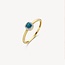 Blush Blush Ring 1636YDL/54 14k Geelgoud 0,05crt G SI Diamant en Blauwe Topaz Maat 54