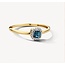 Blush Blush Ring 1636YDL/54 14k Geelgoud 0,05crt G SI Diamant en Blauwe Topaz Maat 54