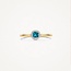 Blush Blush Ring 1636YDL/54 14k Geelgoud 0,05crt G SI Diamant en Blauwe Topaz Maat 54