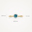 Blush Blush Ring 1636YDL/54 14k Geelgoud 0,05crt G SI Diamant en Blauwe Topaz Maat 54