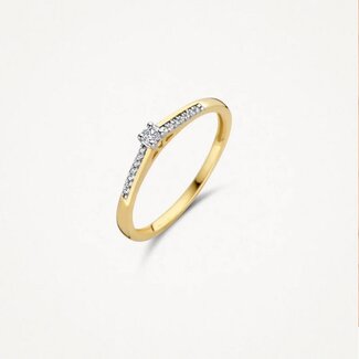 Blush Blush Ring 1639YDI/54 14k Geelgoud 0,10crt G SI Briljant geslepen Diamant Maat 54