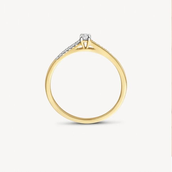 Blush Blush Ring 1639YDI/54 14k Geelgoud 0,10crt G SI Briljant geslepen Diamant Maat 54