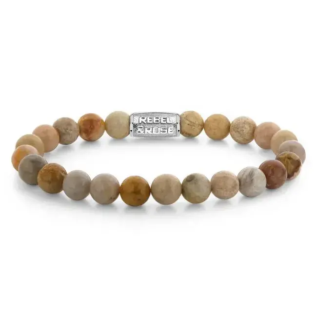 Rebel & Rose Rebel & Rose Armband RR-80121-S-L Desert Storm 8mm Maat L