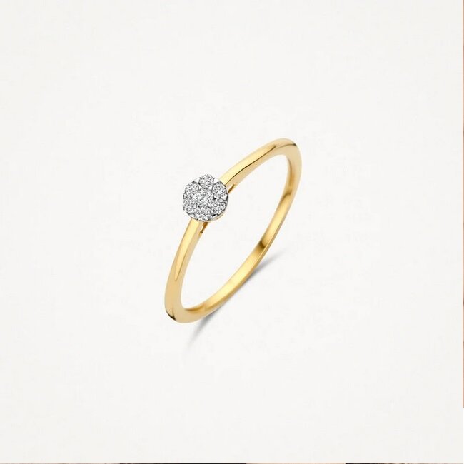 Blush Blush Ring 1680BDI/54 14k Geelgoud met H SI Briljant geslepen Diamant Maat 54