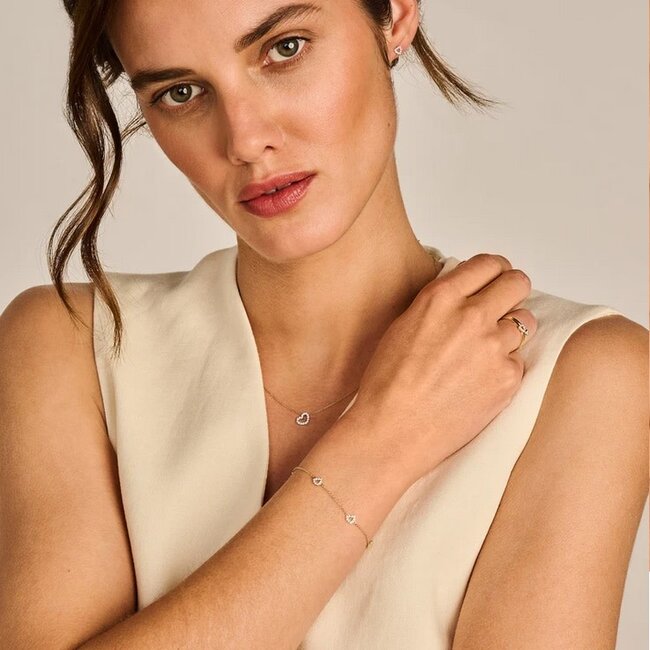 Blush Blush Armband 2211YZI 14k Geelgoud met Zirkonia Hartjes