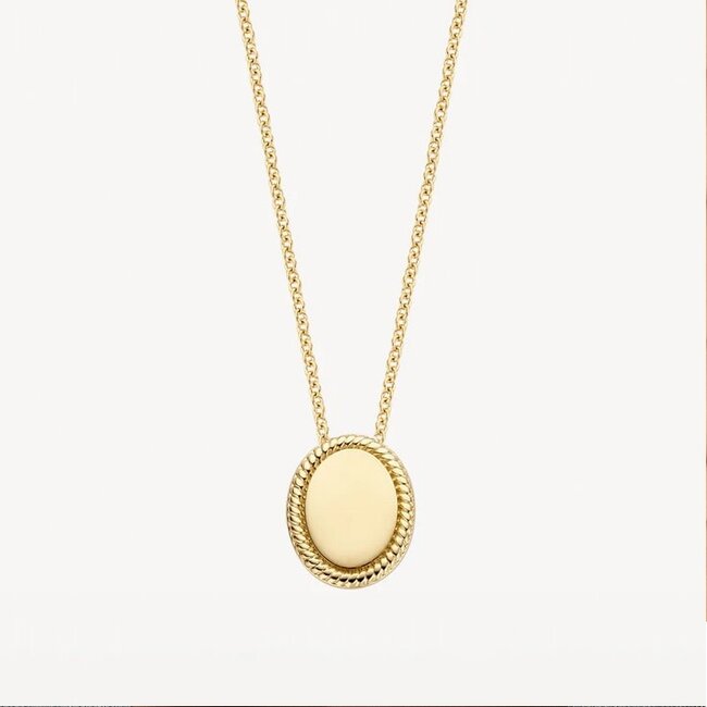 Blush Blush Collier 3123YGO 14 k Geelgoud  met Ovale Gladde Hanger 42cm