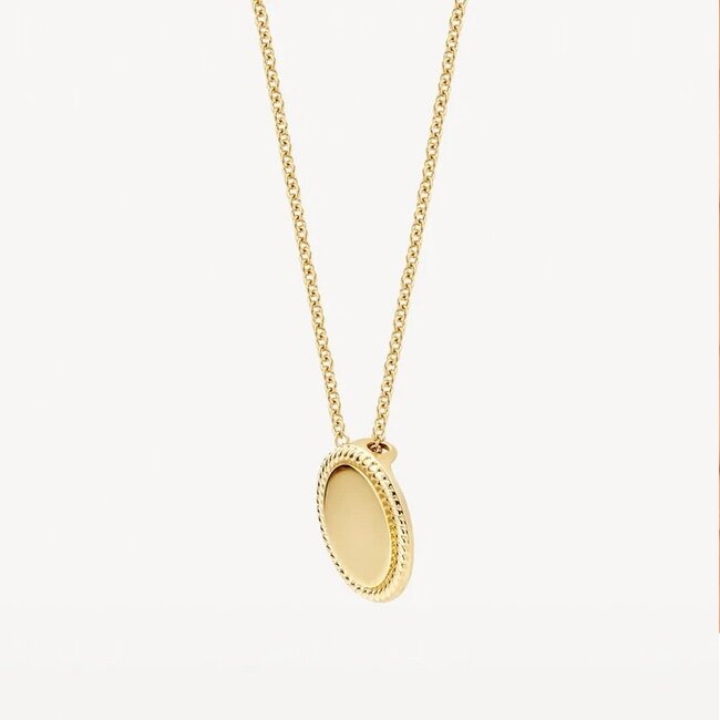 Blush Blush Collier 3123YGO 14 k Geelgoud  met Ovale Gladde Hanger 42cm