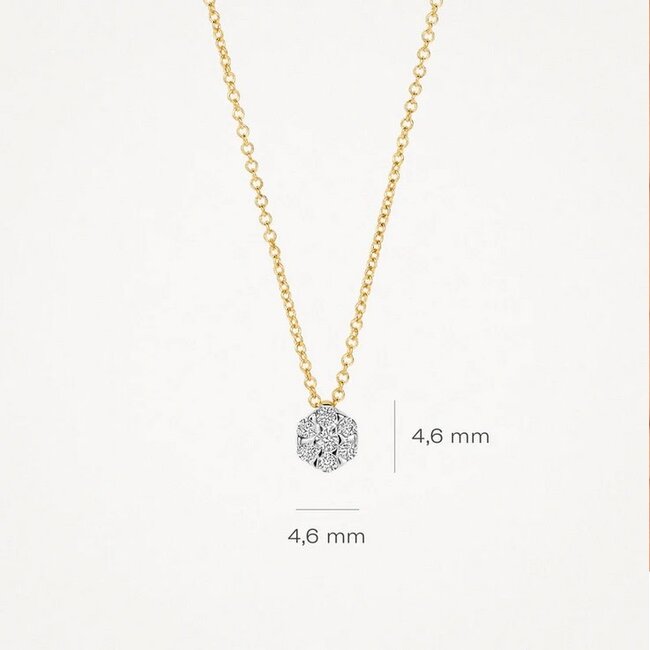 Blush Blush Collier 3616BDI 14k Geelgoud met 0,09crt H SI Brijant geslepen Diamant 42cm