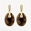 Blush Blush Oorbedels 810SMQO Medium Smokey Quartz Ovaal 12mm x 20mm