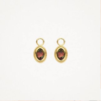Blush Blush Oorbedels 9091YBQ 14k Geelgoud met Bruine Quartz