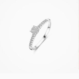 Blush Blush Ring LG1018W/54 14k Witgoud met 0.45crt H SI Briljant geslepen Lab Brown Diamant Maat 54